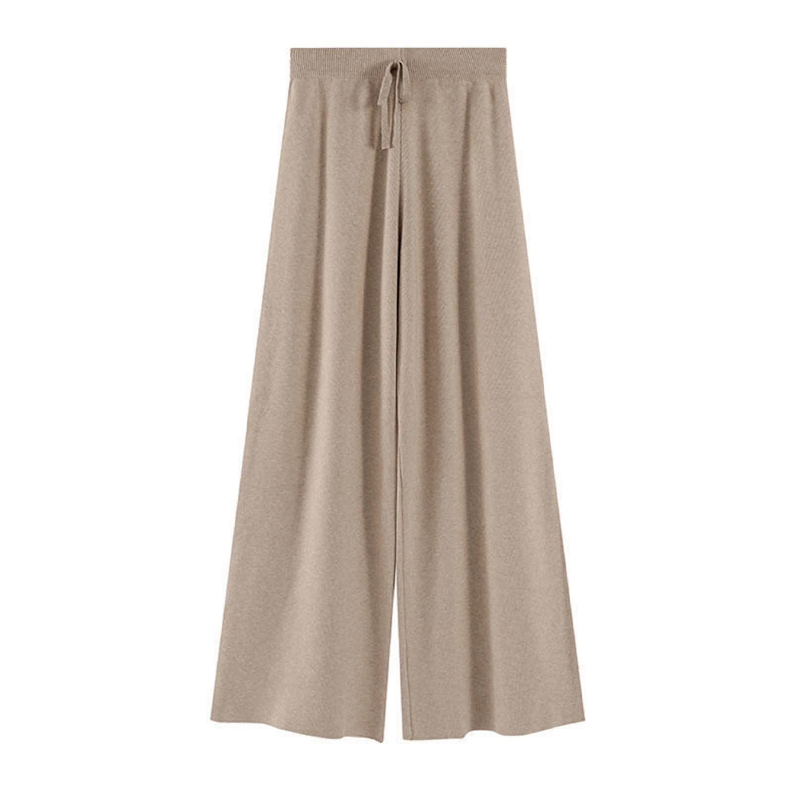 Pantalon décontracté tricoté chaud et stretch avec cordon rétro réglable