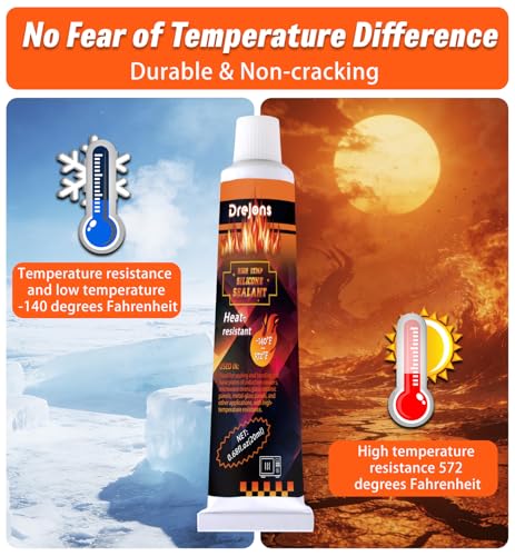Image of High-Temperature Silicone Sealer for Cooktops, Appliance Glass & Microcrystalline Panels - 20ml*2 Pack