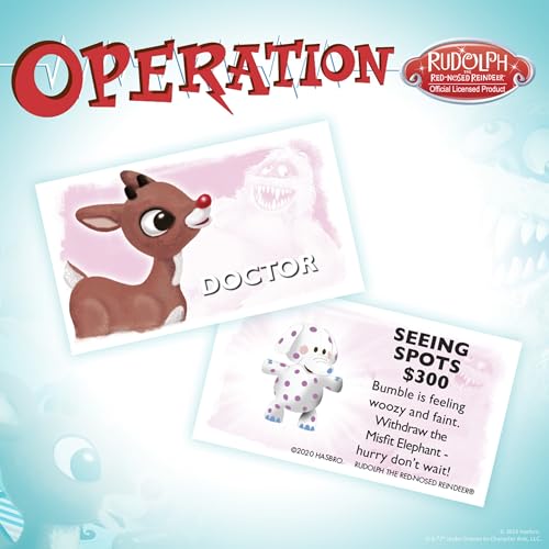 Operation Rudolph The Red Nosed Reindeer juego de mesa clásico miniatura 7