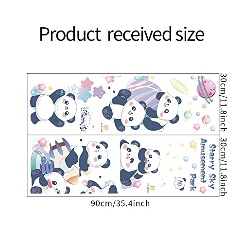 Vinilo decorativo panda para pared, extraíble y resistente al agua miniatura 2