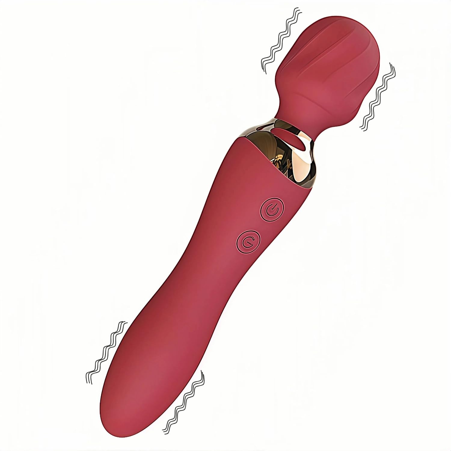 2-in-1 Wand Massager for Women Rechargeable Waterproof Quiet Vibrator with 12 Speeds Powerful Clit Stimulator G Spot Vibrating