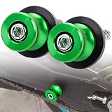 LQMY FREAXLL 8MM M8x1.5 Swingarm Spools Sliders Stand Universal Green for Ninja 400 500 ZX6R ZX10R Z650 Z800 Z900 Z1000 EX400 EX650 Trident 660 GSXR 600 750 1000