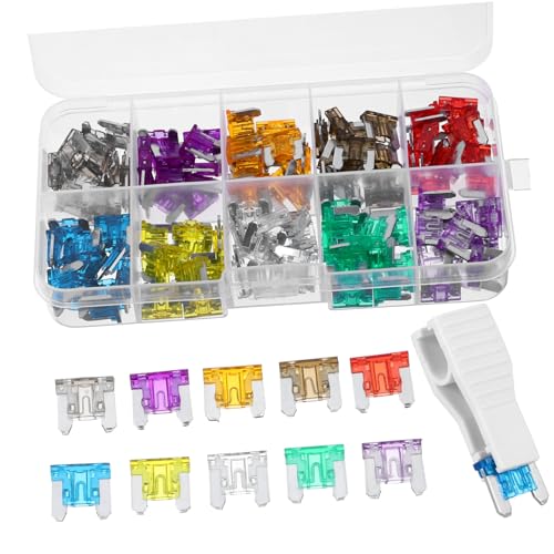 Kit de fusibles automotrices mini MAGICLULU, 120 piezas con estuche de almacenamiento, para RV, bote, camión y camper miniatura 1
