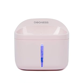 DOGNESS Pet Fountain Cat Water Dispenser Healthy and Hygienic Drinking Fountain 2L Automatic Electric Water Bowl for Dogs, Cats, Birds and Small Animals - Pink
