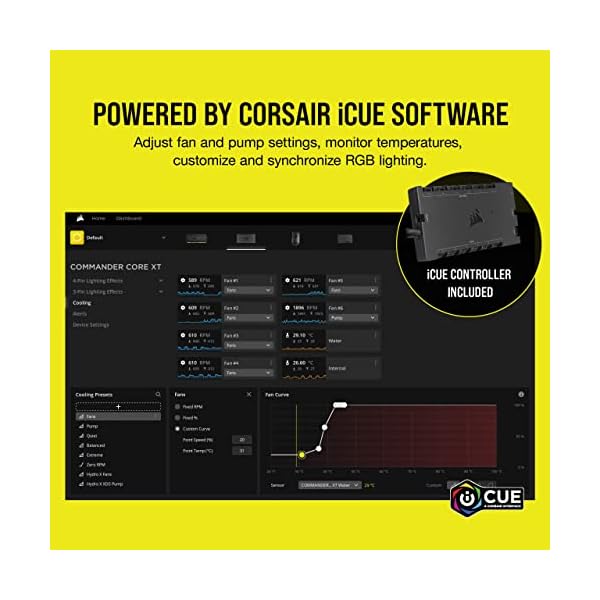 Corsair Hydro X Series iCUE XH303i RGB Pro Kit de Refrigeración Personalizada (Circuito Refrigeración para CPU, Bloque de Refrigeración Líquida CPU, Pack Bomba/Depósito, 3 Ventiladores RGB) Negro - Image 5