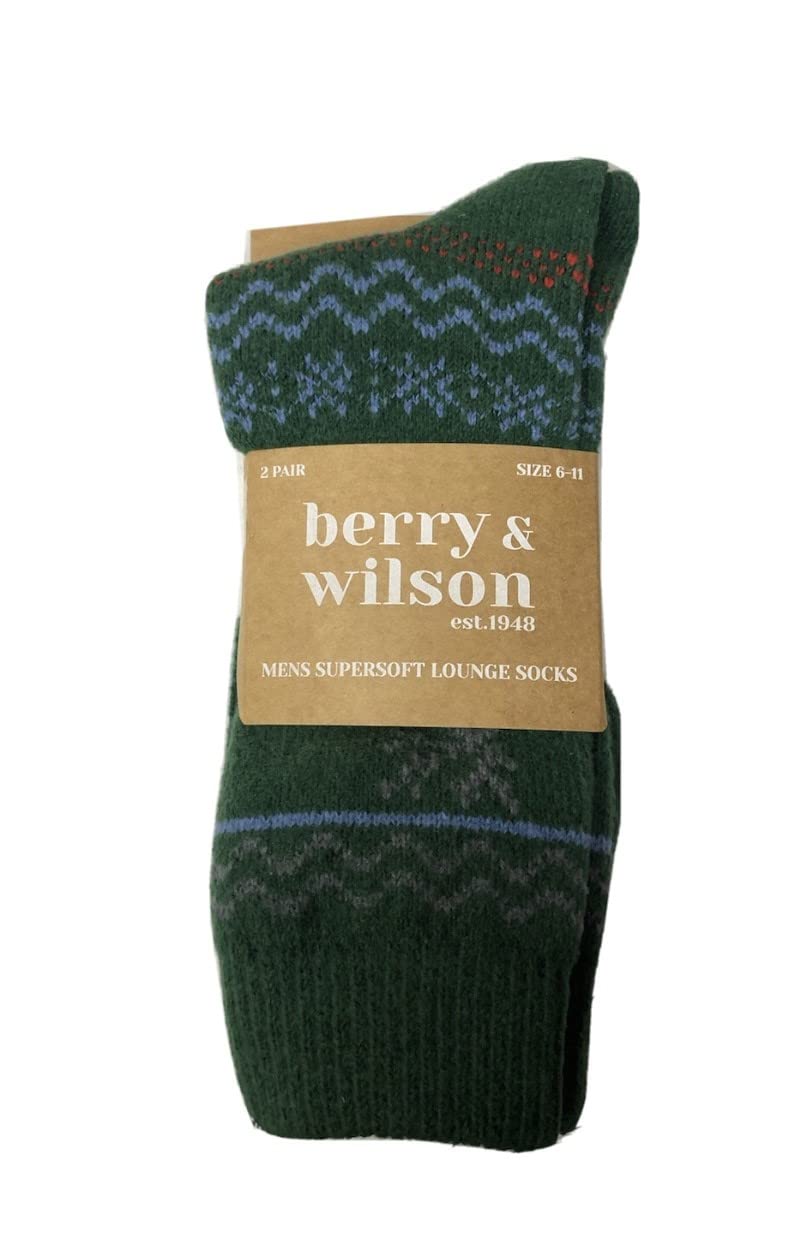 Berry & Wilson Men's Super Soft Lounge Socks ** 2 Pairs In A Pack **