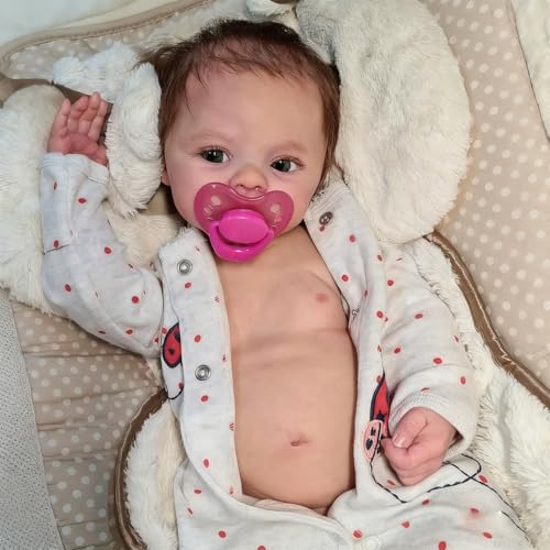 Anano Reborn Baby Dolls Silicone Full Body-18 in Realistic Baby Doll Newborn Boy, Full Silicone Babys Doll Lifelike Babies, Real Life Babys Reborn Dolls New Born with Accessories