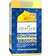 Curcuma au poivre noir – Curcuma état pur 10 000 mg, anti-inflammatoire naturel, 