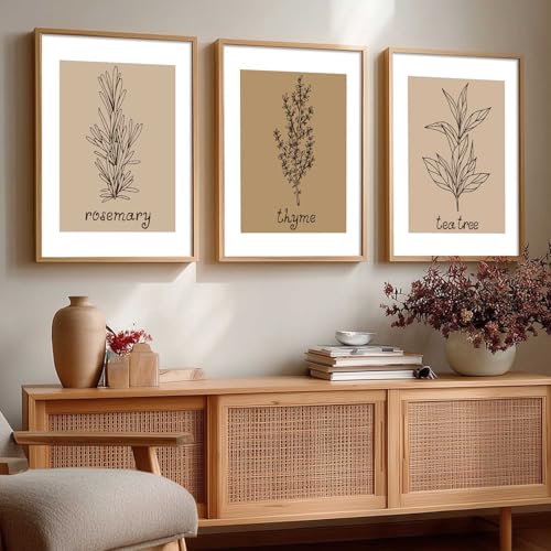 Image of HOTHOUSE Botanical Wall Art Painting |Poster With Frame Wall Decoration Wall Paintings For Home Decor | Frames For Home Decor Office Living Room | Set of 3 (10X13 inch)