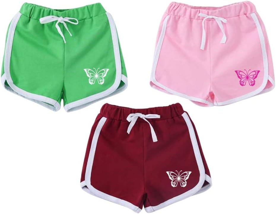 KYDA KIDS® Girls 100% Pure Cotton Shorts | Regular Fit Soft Breathable Summer Wear | Comfortable Multicolor Kids Shorts