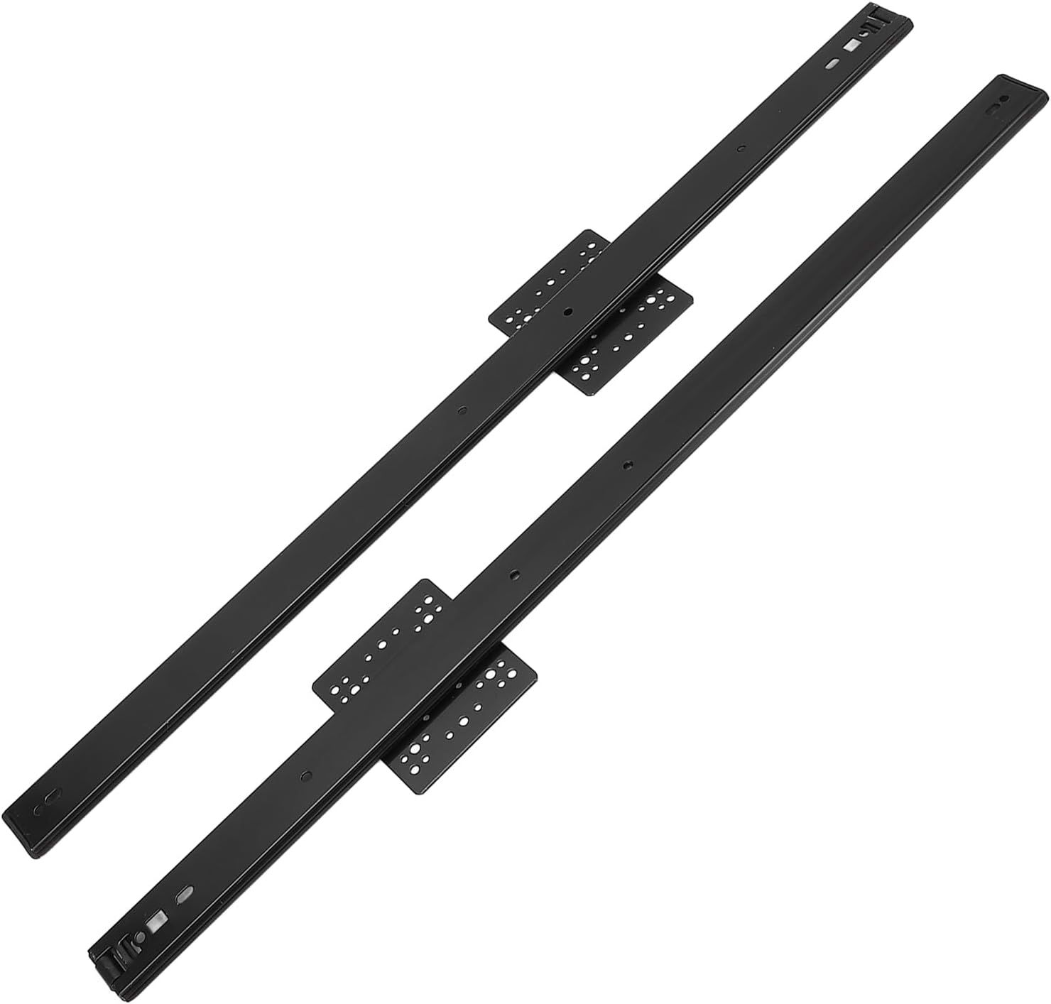 Drawer Slides Side Mount 26in Heavy Duty Ball Bearing Runners Tracks 35mm Width Black - Smooth Operation, Durable Steel Construction, Ideal for Cabinets and Furniture