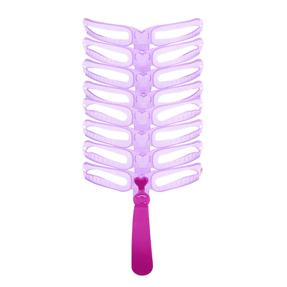 Juego de plantillas de cejas de mano para cuidado de cejas, modelador, tarjeta de plantilla estéreo