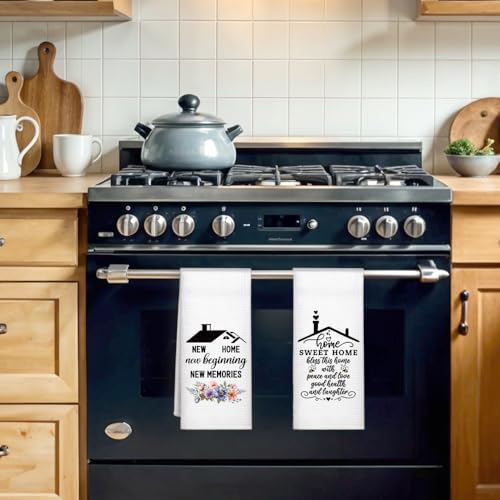 2PCS-New-Home-New-Beginning-New-Memories-Kitchen-Towels-Set-Bless-This-Home-with-Peace-and-Love-Kitchen-Towels-Set-Housewarming-Gifts-for-New-Neighbor-Friend-Mom-Sister-BFF 2PCS New Home New Beginning New Memories Kitchen Towels Set Bless This Home with Peace and Love Kitchen Towels Set Housewarming Gifts for New Neighbor Friend Mom Sister BFF