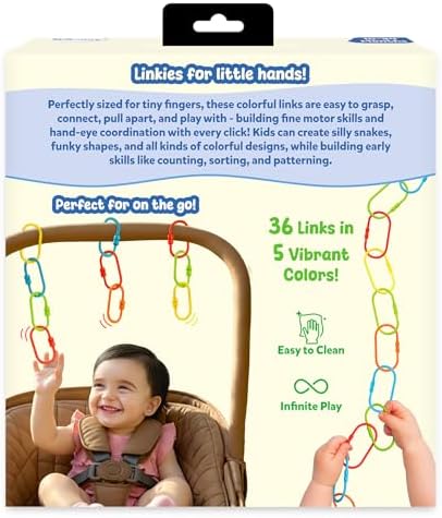 Skillmatics Connectable Learning Link Toy for Toddlers – Fun & Educational Snap-Together Activity, Bead Maze Toys for Babies, Fine Motor Skill, Early Learning, Gift for Ages 10–24 Months, 36 Links — view 8