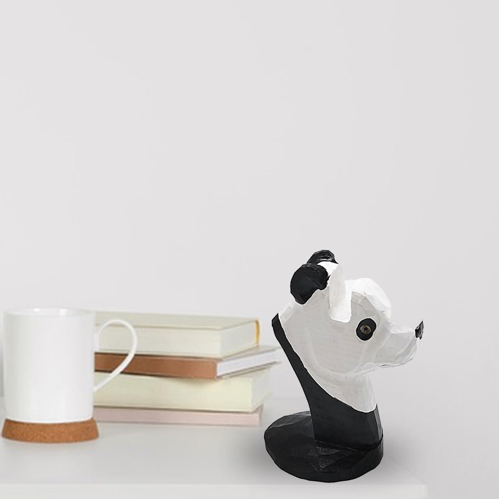 Soporte de Madera Anteojos Forma Animal Tallada a Mano, Soporte Gafas Panda para Casa Oficio Regalo