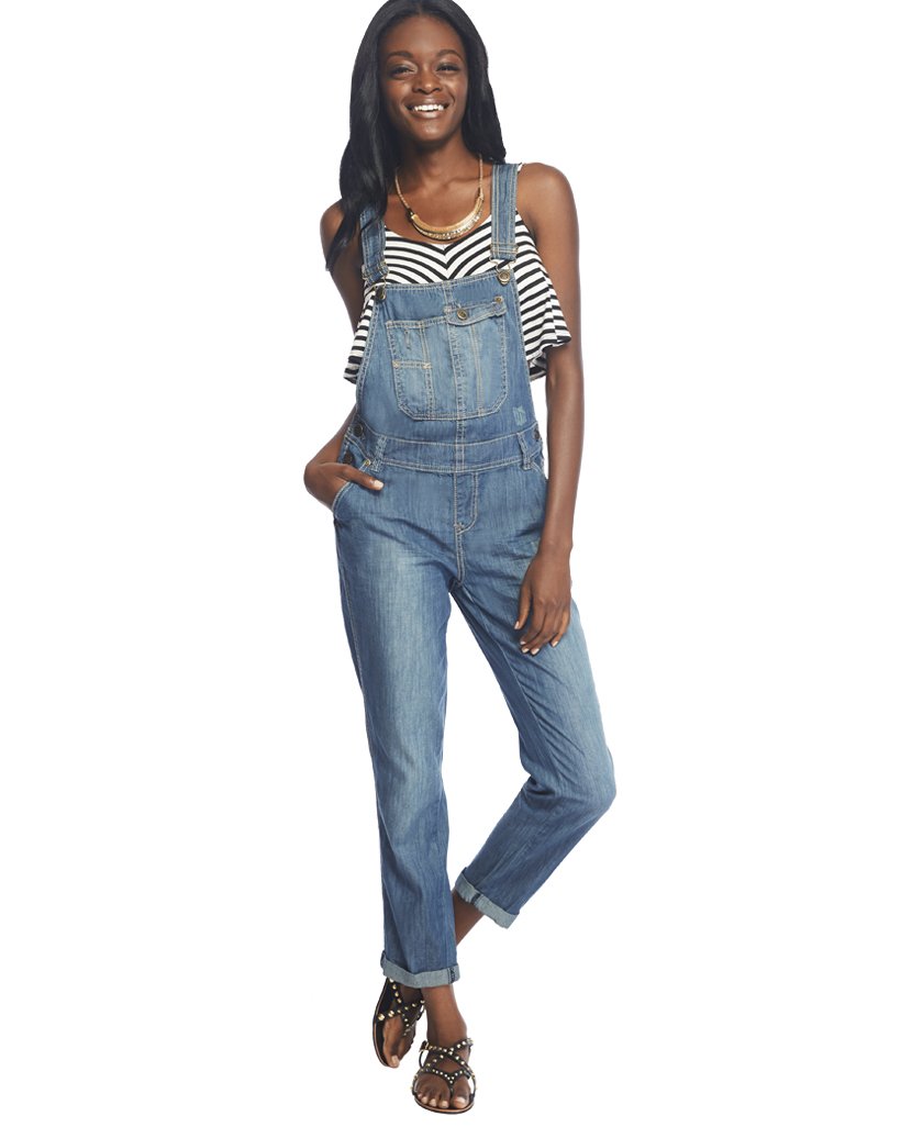 Wet Seal Women's Hot Kiss Chambray Overall