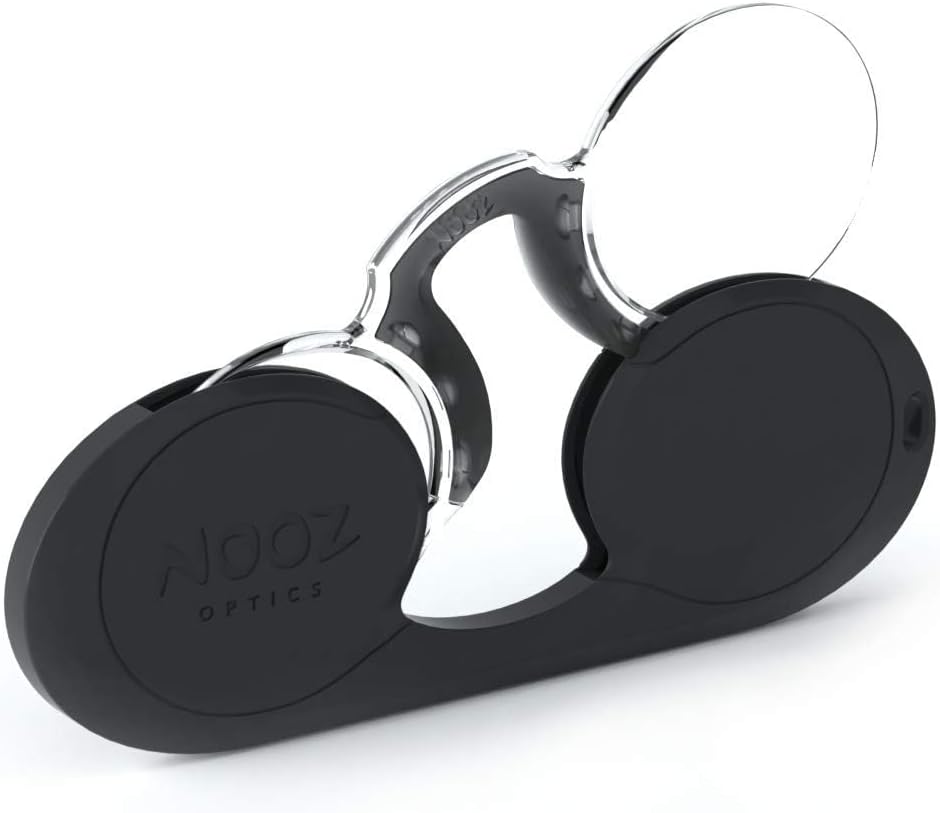 NOOZ - Armless Reading Glasses – Slim & Lightweight Readers for Women & Men - Oval Mini Reading Glasses with Compact Case