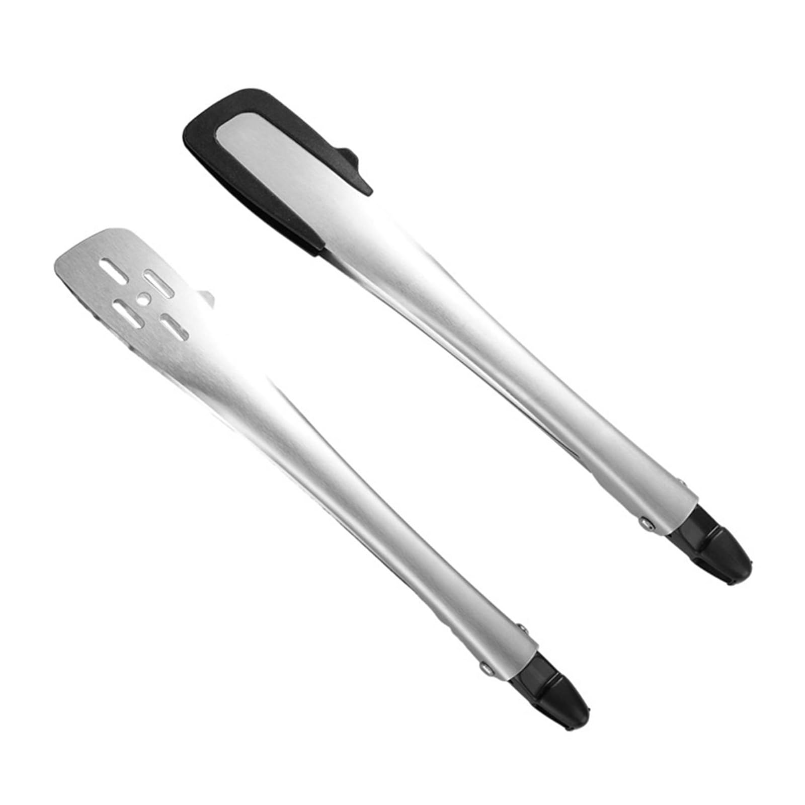 Buxuaaaa Rustless Steel Kitchen Tongs Set of 2 Polystyrene Handle Utensils for BBQ Grilling Baking Dishwasher Safe Slip Up Serving Tongs
