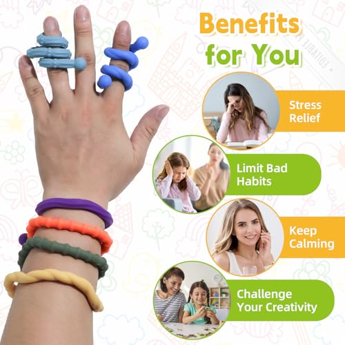 AWTUMZQ 12 Pack Sensory Stick,Fidget Toys,Textured Calming Sensory Toys for Autism Kids, Anxiety Relief for Activities Essential,Stimulating & Addictive Toys for Kids Students - Image 5