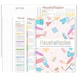 Putzplan für Den Haushalt 58 Blatt Reinigungsplan Wohnung Haushaltsplan Kinder Haushaltsplan Block Wochenplaner/Tagesplan/Monatsplan Organisationstafel A4 für Familien Oder WGs Paare