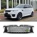 SWJZXF Front Kühlergrill, passend für Range Rover Sport 2010-2013 Stoßstange Kühlergrill Mitte Wabengitter, ABS glänzend schwarz Auto Styling Zubehör