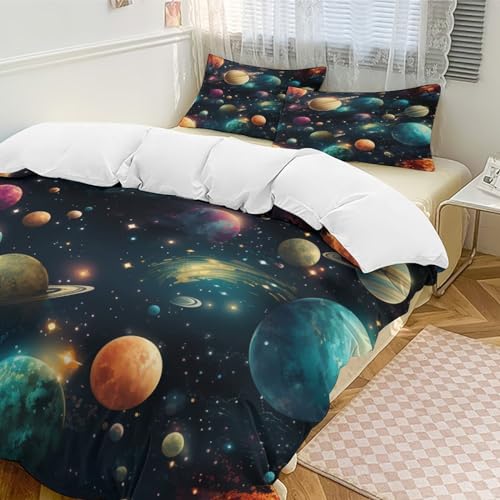 Housse de couette polyester hypoallergénique microfibre douce 220x240cm King