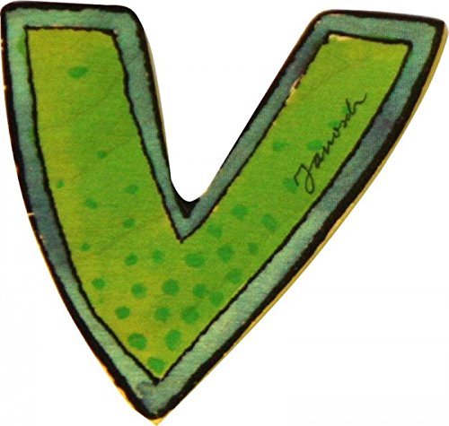 Janosch Holz Buchstaben 6cm (Buchstabe V)
