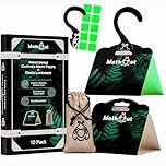 MothOut 10 Pheromone Clothes Moth Traps, Carpet Moth Trap + Lavender Freshener + 10 Glowing Pads + eBook with Moths Prevention & Protection Techniques, Cloth Moths Monitoring Traps Detecting Activity