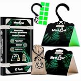MothOut 10 Pheromone Clothes Moth Traps, Carpet Moth Trap + Lavender Freshener + 10 Glowing Pads + eBook with Moths Prevention & Protection Techniques, Cloth Moths Monitoring Traps Detecting Activity