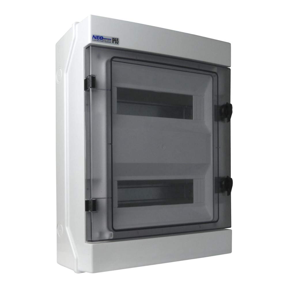 ELEKTRO-PLAST Wet Room Distributor Fuse Box Distribution Box RH-24 IP65 24 Modules Surface-Mounted VDE 4088