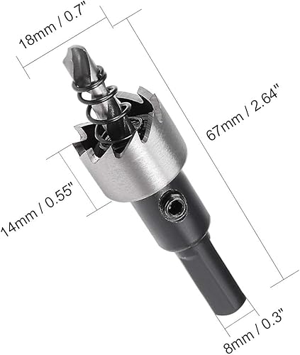 Miniatura 7 de uxcell el agujero de la broca de 65.6 ft m HSS vio el cortador para la madera de la aleación