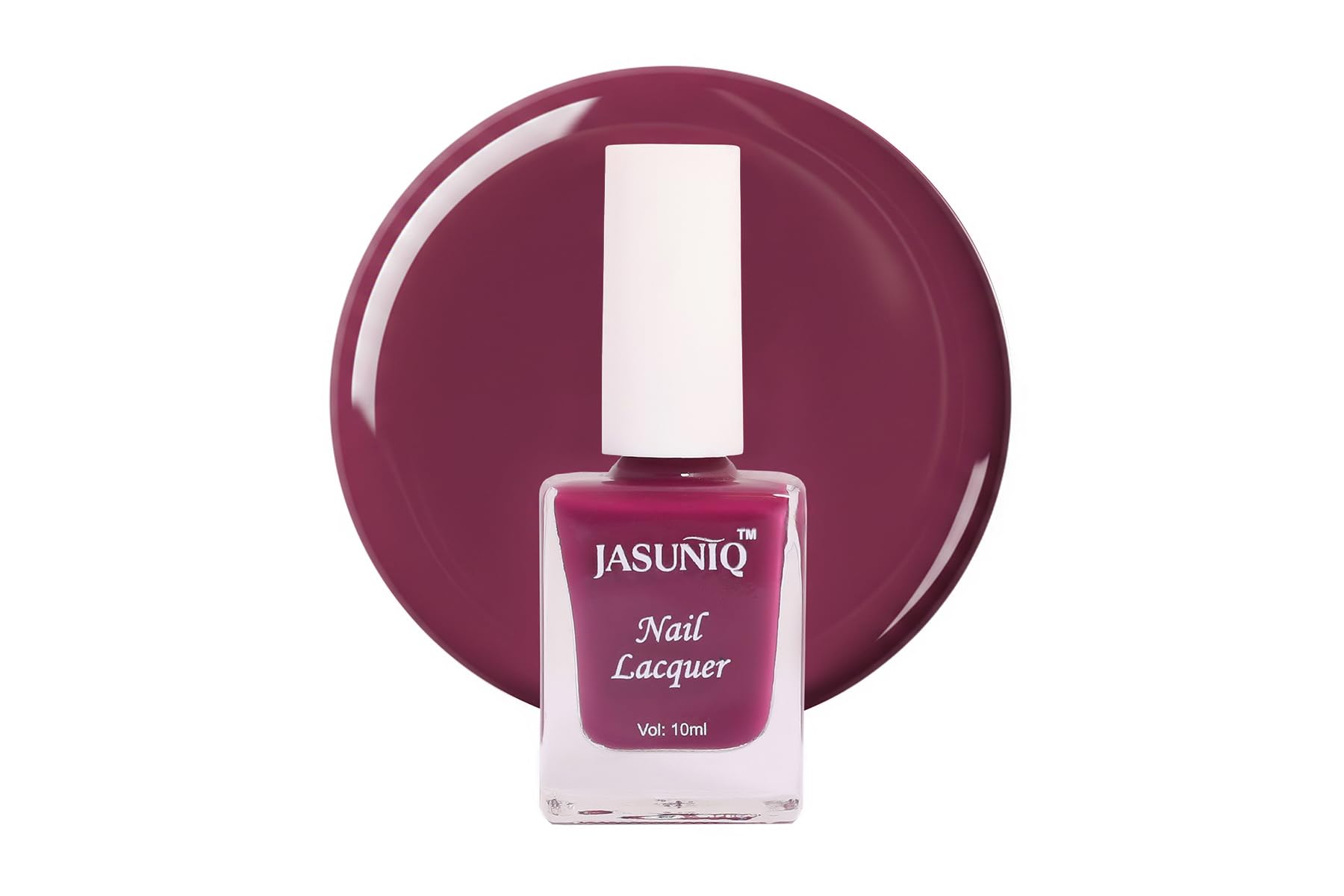 vegan nail lacquer toxic-free (luxe radiance palette), non toxic, 21-free formula, quick dry, long lasting,glossy finish -plum wine 10 ml