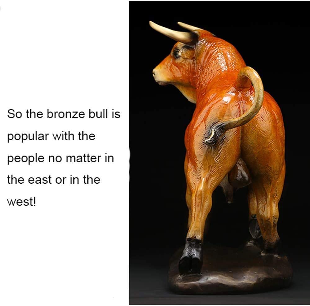 Amazon.co.jp: 中国のチベット牛の大きな像、富と権力のための真鍮の雄
