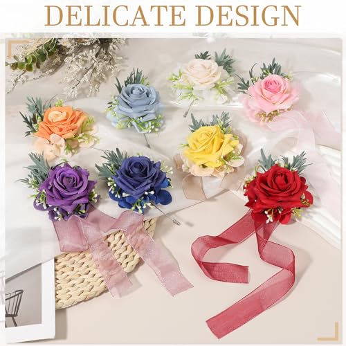 Boutonnières beiges pour homme : l'accessoire idéal pour le marié et témoins - 4