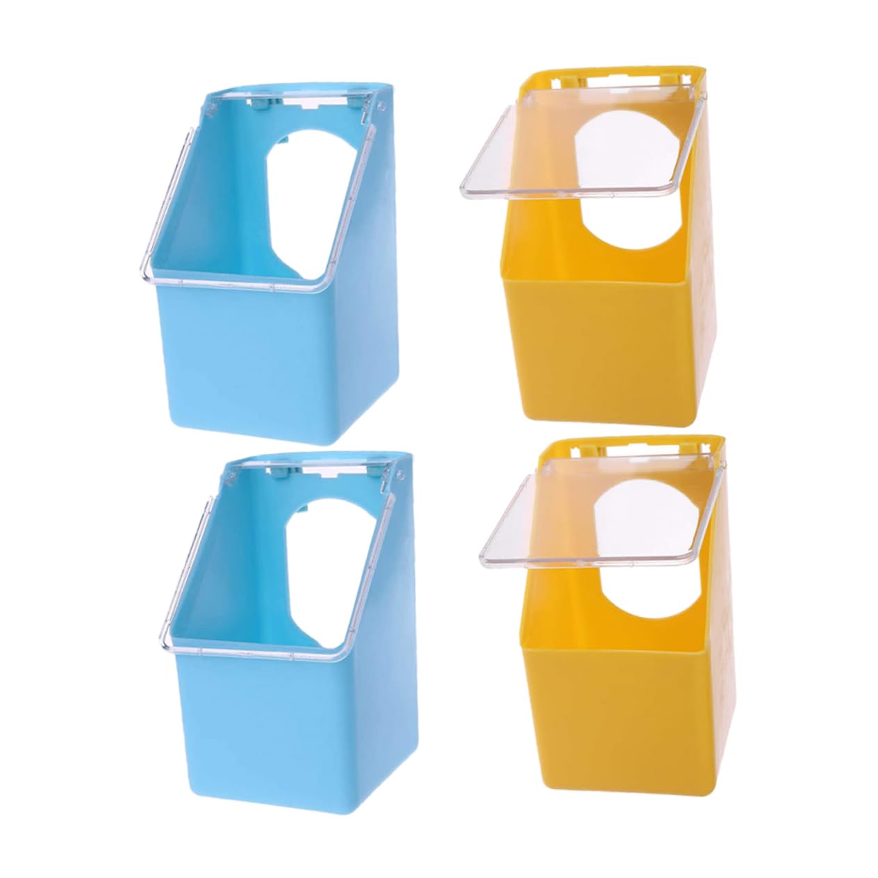Kichvoe 4 Mangiatoia Appendibile per Uccelli e Piccioni da Contenitore Alimentare Portatile Antiscivolo per Gabbie per Quaglie Pappagalli e Passeriformi Resistente e Lavabile