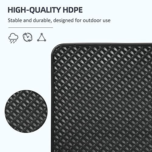 Outsunny 4-Piece 175Lb Cantilever Patio Umbrella Base Weights For Offset Hanging Umbrella, Fasteners, Hdpe Water Or Sand Filled Umbrella Weights For Cross Base Stand, Black #TOP5