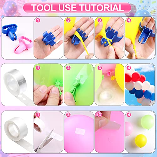 95Pcs Electric Balloon Pump Set, Balloon Inflator Blower With Birthday Party Balloons, Portable Dual Nozzle 110V 600W, Led Lights Decoration Accessory For Birthday Party Wedding Festival Air Pump #TOP3