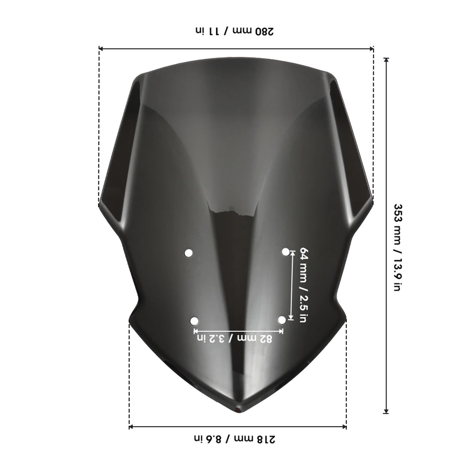 Przednia szyba motocyklowa Pasuje do YAMAHA MT07 2018-2020 MT-07 FZ-07 MT 07 ParabrisMotorcycle Szyba przednia Akcesoria motocyklowe(Transparent)