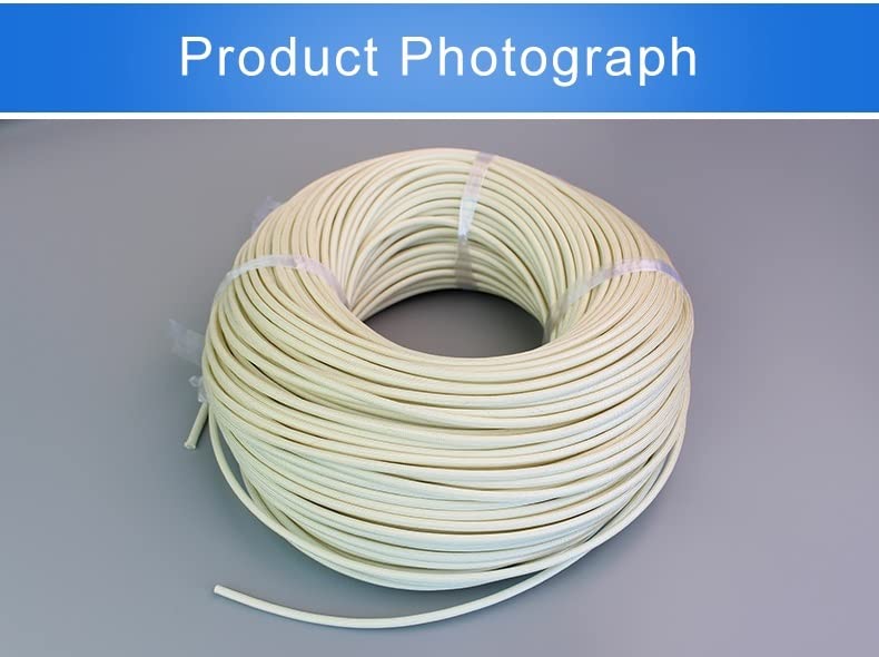 Guaina for cavi, guaina for cavi, guaina isolante in fibra chimica morbida intrecciata ad alta temperatura da 10 m, da 1 mm a 30 mm, tubo in fibra di vetro