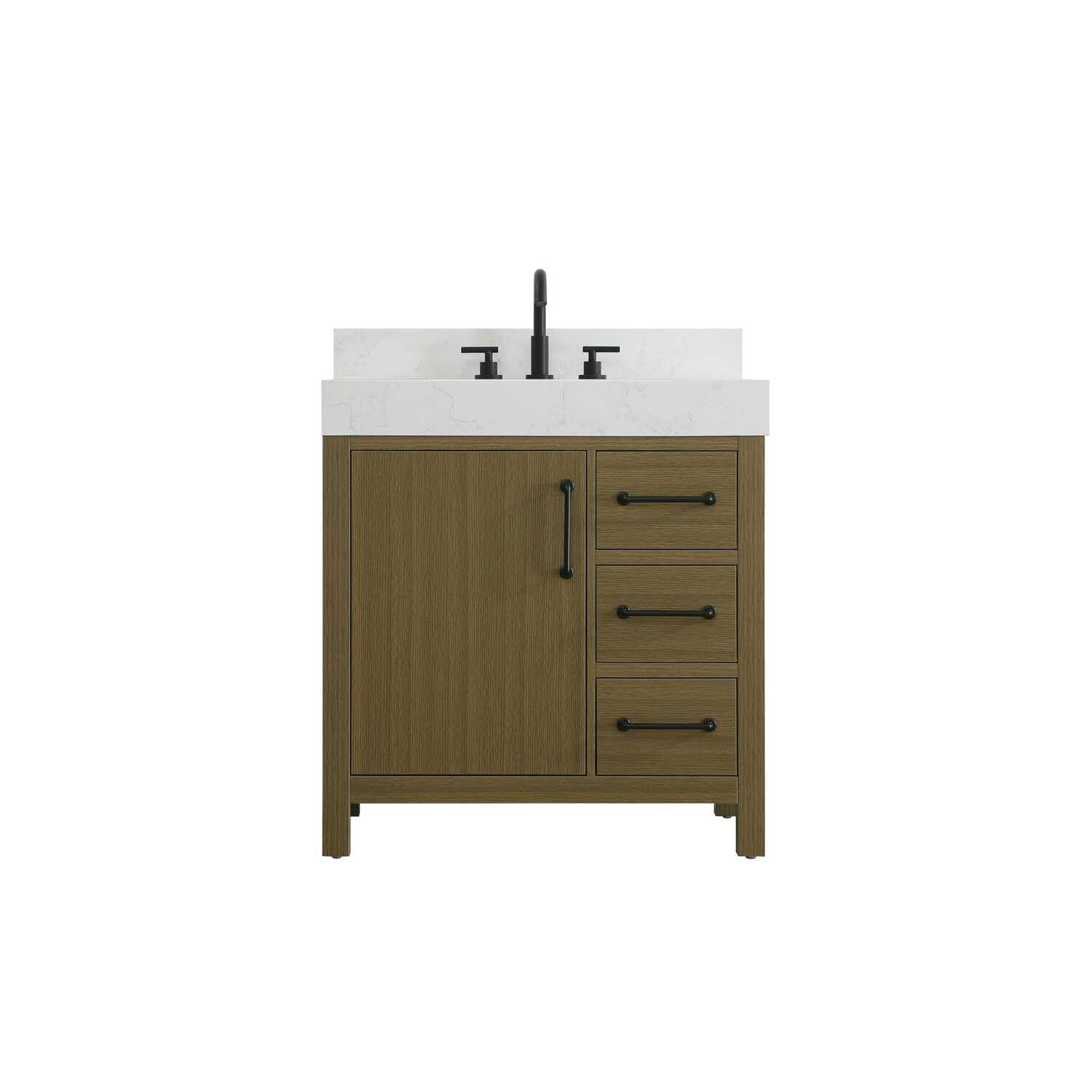 Elegant Kitchen and Bath 32" Single Bathroom Vanity in Chestnut Brown by Elegant Lighting – unspecified, Wood, Chestnut Brown, Model VF60632MCB-BS