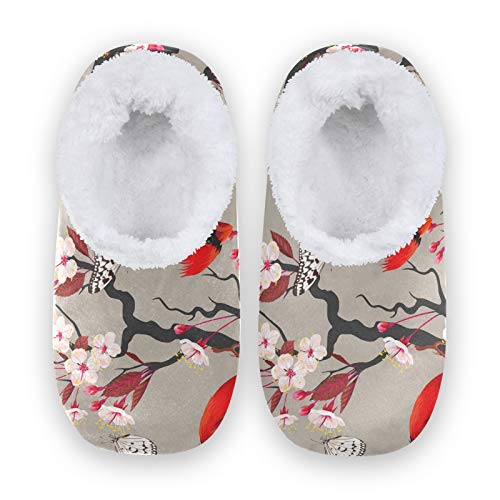 Oyihfvs Unisex Fuzzy House Slippers Memory Foam Warm Slip Shoes Fur Lining M-XXL