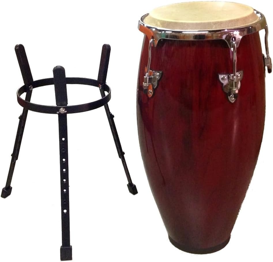 12" CONGA DRUM with STAND Latin Percussion TUMBA - Red Wine Wood