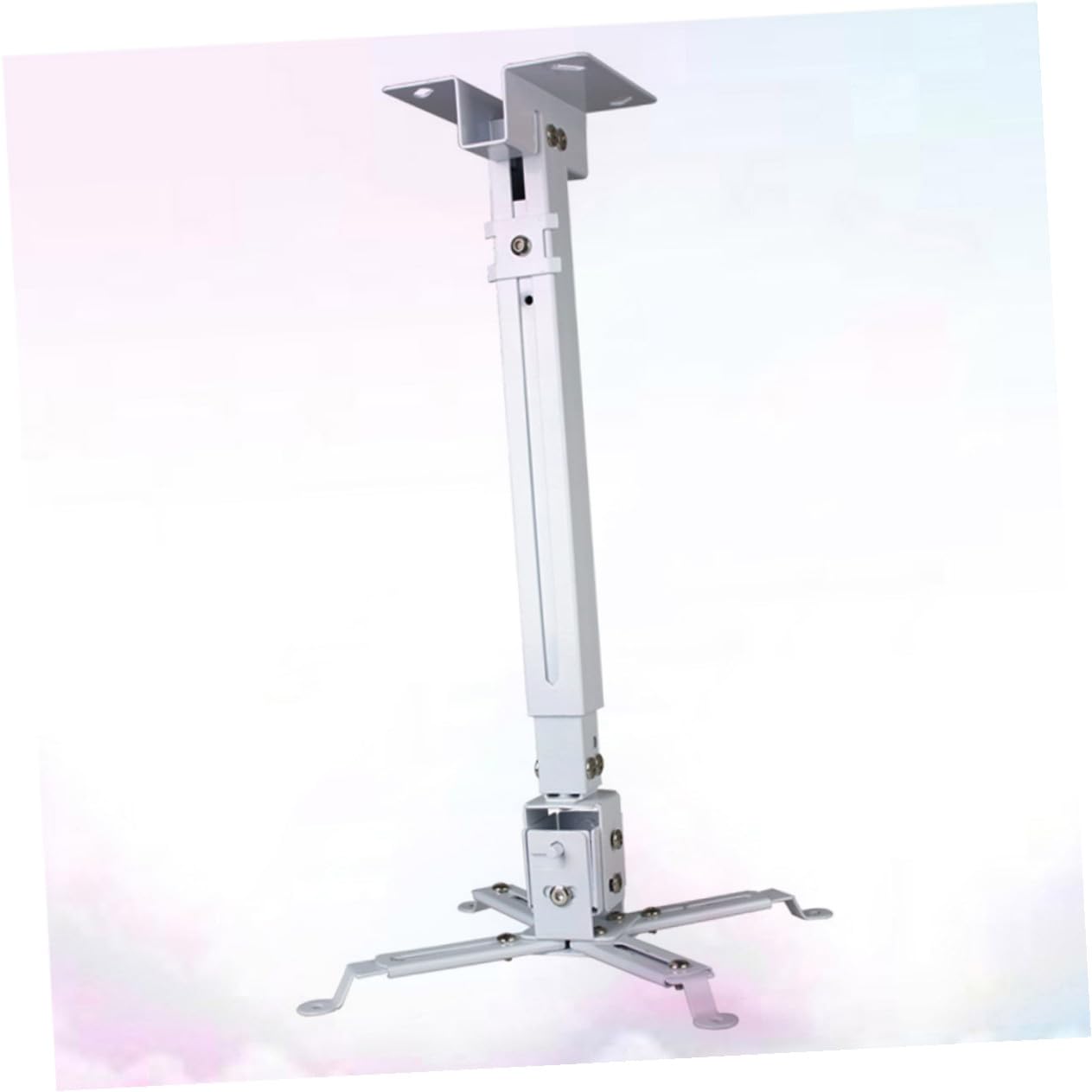 Cabilock Supporto Orientabile Bianco a per da e Ferro Proiettore Soffitto 15kg Bracci Regolabili Inclinazione Capacità Fino per Installazione Proiettori