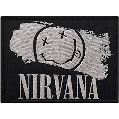 Nirvana - Patch à repasser SMILEY PAINT (Taille unique) (Gris/Noir)