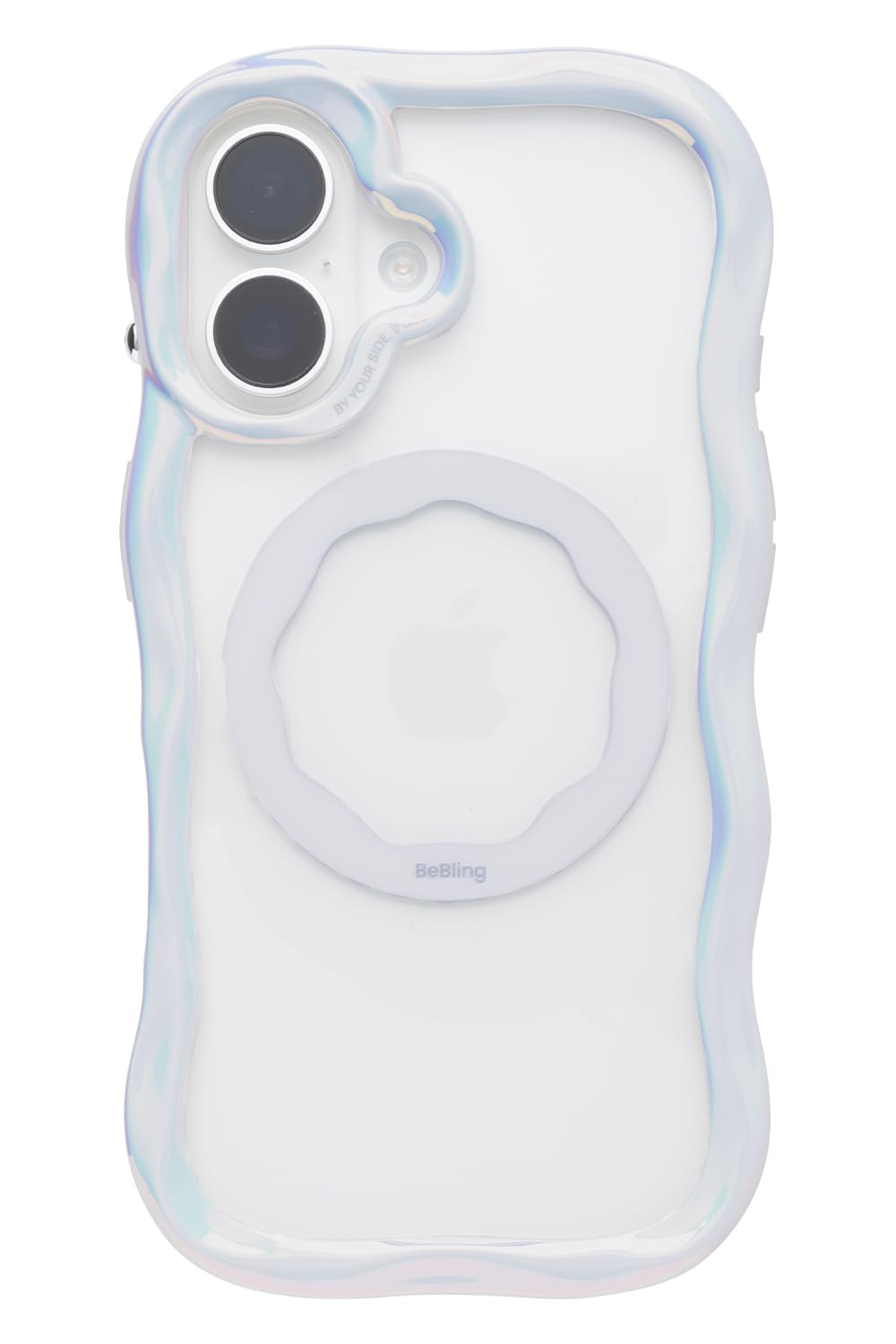 iFace BeBling Wave MagSynq iPhone 17 対応 ケース MagSafe対応 クリア (ホワイトオーロラ)【 iPhone17 カバー アイフェイス 耐衝撃 マグセーフ ウェーブ きらきら 透明 クリアケース 】 - 1
