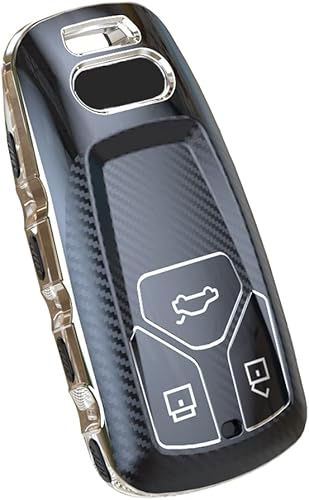 ELOHEI Funda para llavero Audi, TPU suave de alta calidad de 360 grados, protección completa, accesorios compatibles con Audi A4 Q7 Q5 TT A3 A6 SQ5