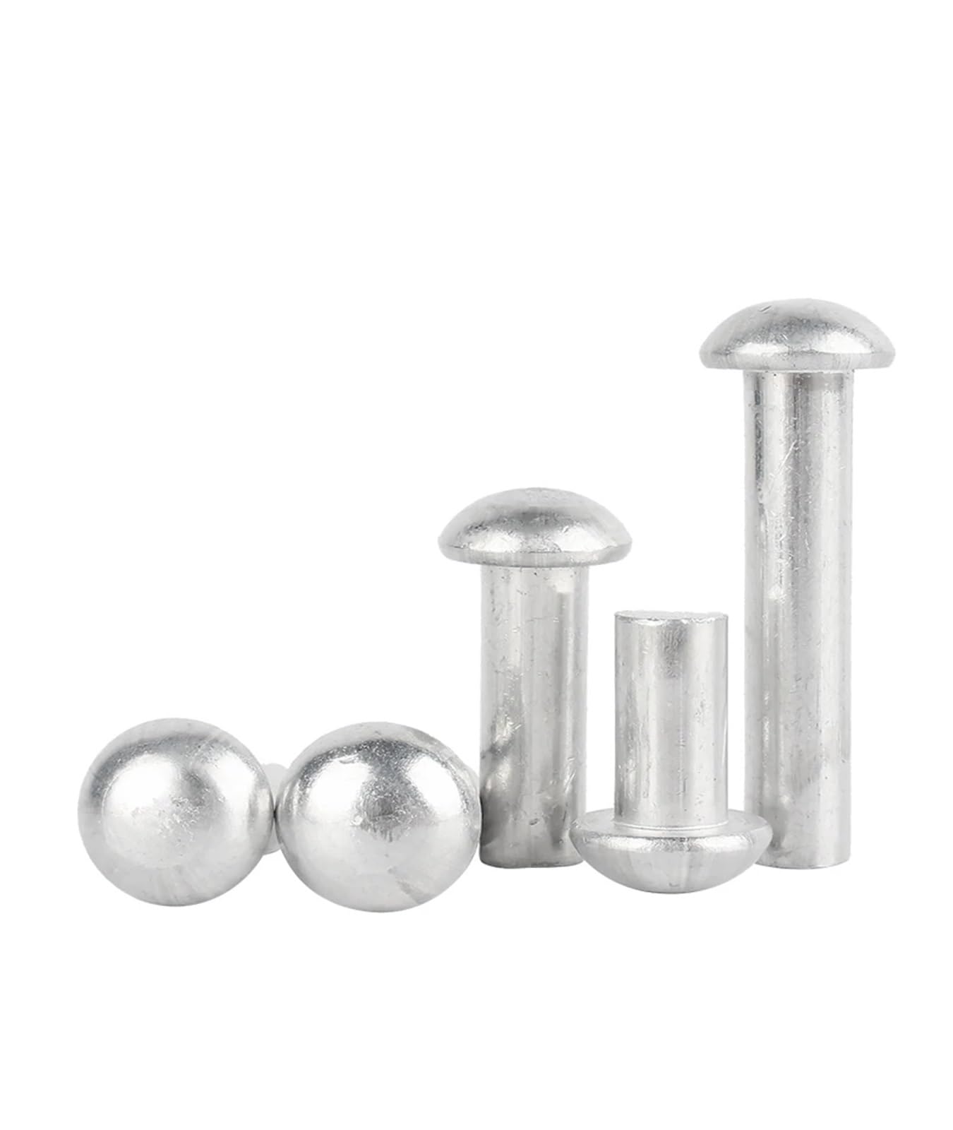 Confezione di Rivetti, Rivetti in Alluminio a Test Rivetto autobloccante a Testa bombata semitonda in Alluminio M2-M8 GB867(40mm,M2-100pcs)