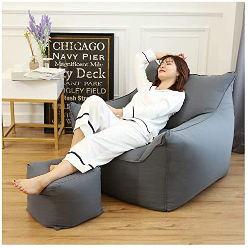 dtkmkj Sitzsack Tatami Lazy Sofa Bequemes Einzelschlafsofa Computerstuhl Wohnzimmer Schlafzimmer Weicher Stuhl Leinwand…