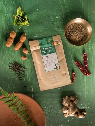 Image of Spiced Right Teekha Pani Puri Masala | Pack of 4 | 200g |Elevate Your Golgappa Experience with Authentic Instant Mix of Natural Indian Spices.