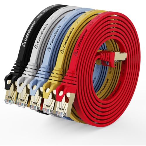 Las mejores marcas de cables CAT 7 51 CableGeeker Cable Ethernet Cat 8 de 7 pies, paquete de 5 unidades,...